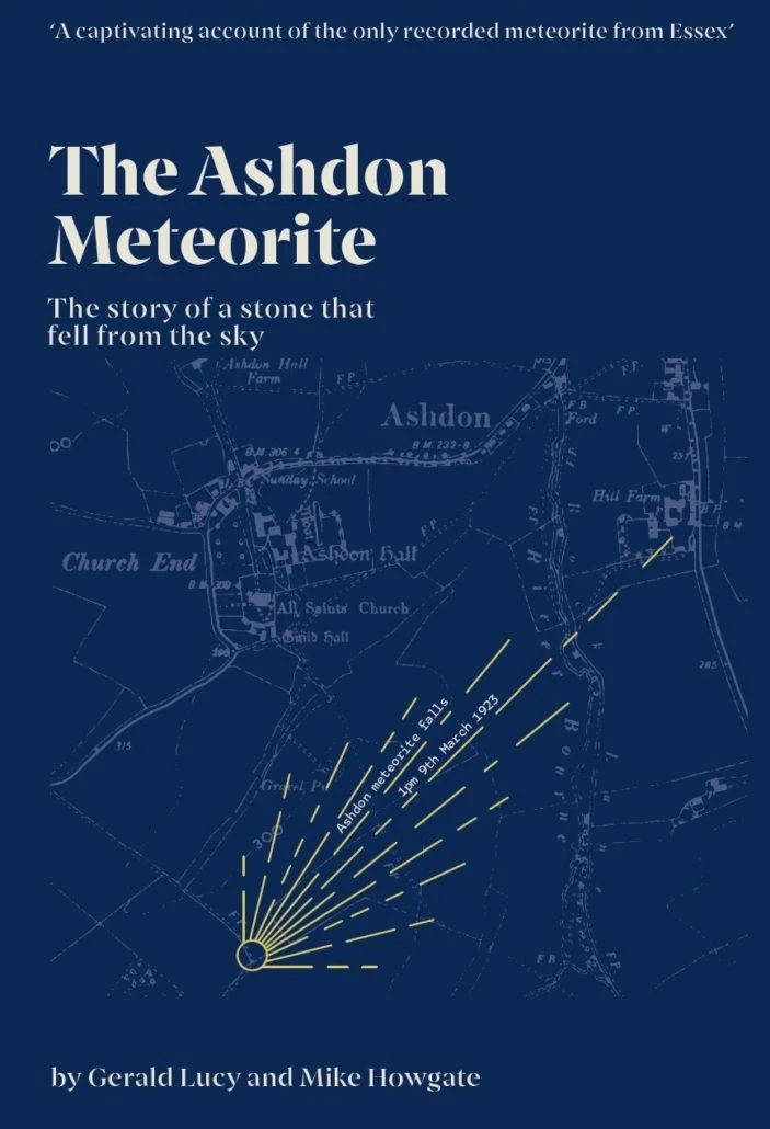 Cover of the booklet "The Ashdon Meteorite: the story of a stone that fell from the sky" by Gerald Lucy and Mike Howgate